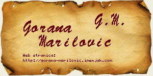 Gorana Marilović vizit kartica